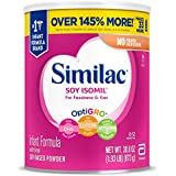 Similac Soy Isomil Infant Formula with Iron, Powder, 30.8 oz (Pack of 4)